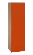 LE TR - 525 skříň léková s trezorem, pravá, korpus dub bardolino, dvířka mandarinka